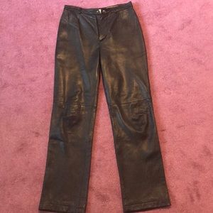Black REAL AUTHENTIC LEATHER pants